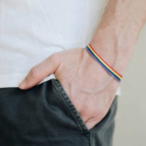 CSD Armband mit Rainbow Schnüren LGBTQ