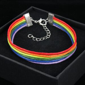 CSD Armband mit Rainbow Schnüren LGBTQ