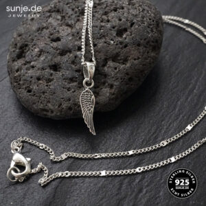 Tiny Engelsflügel Anhänger mit Kette 925er Silber