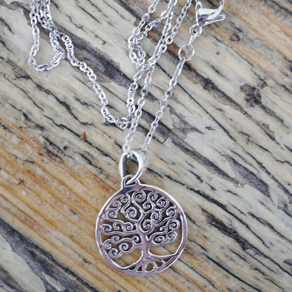 Lebensbaum Anhänger mit Kette 925er Sterling Silber – Bild 3