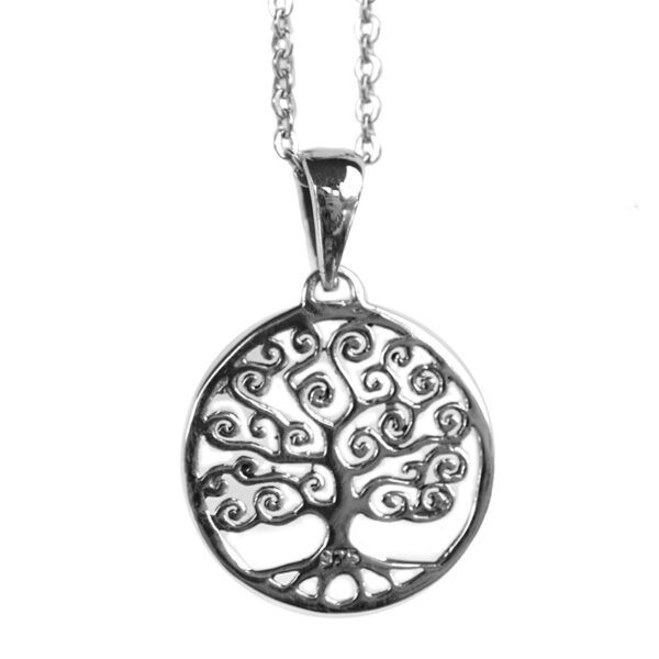 Lebensbaum Anhänger mit Kette 925er Sterling Silber – Bild 2