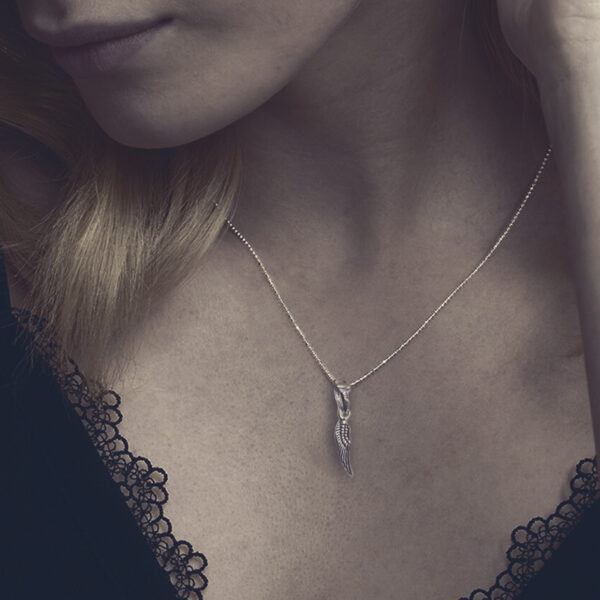 Tiny Engelsflügel Anhänger mit Kette 925er Silber – Bild 4