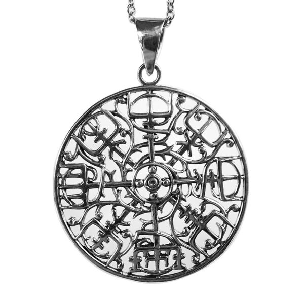 Wikinger Kompass Anhänger mit Kette 925er Sterling Silber – Bild 3