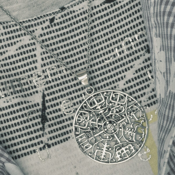 Wikinger Kompass Anhänger mit Kette 925er Sterling Silber – Bild 4