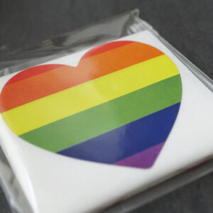 Mini Rainbow Herzform-Sticker (10 Stück)