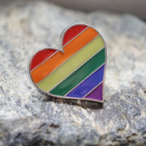 LGBT+Pride Pin Anstecker Emaille – Rainbow Herz