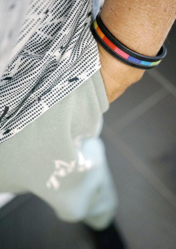 Rainbow Partner Leder Armband LGBTQ - schwarz (2 Stück) – Bild 2