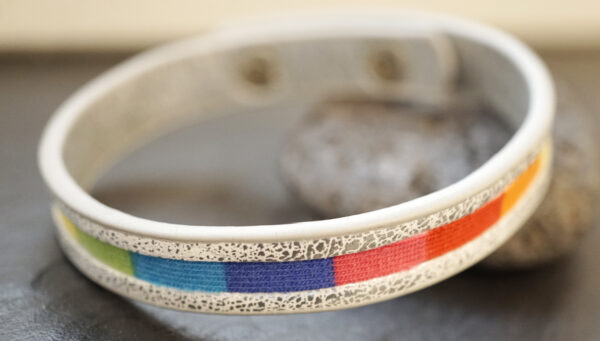 Rainbow Partner Leder Armband LGBTQ - silberfarben (2 Stück) – Bild 2