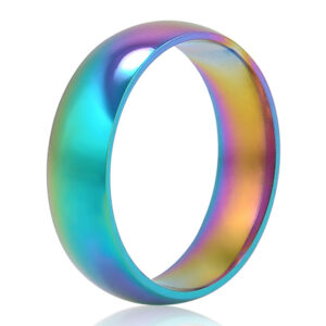 RING „Rainbow Multicolor“ aus Edelstahl – LGBT+Pride