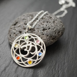 „Om AUM – Chakra“  925er Silber Anhänger mit Kette