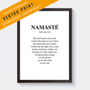 Wandposter „Namaste“