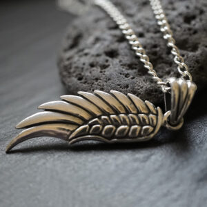 Flügel Anhänger mit Kette  925er Sterling Silber