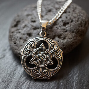 Keltischer Knoten Anhänger mit Kette 925er Silber