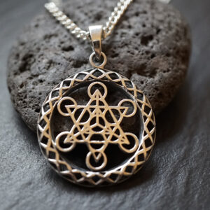 Metatron Anhänger mit Kette 925er Silber