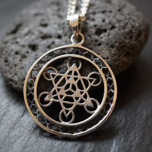 Metatron Anhänger mit Kette 925er Silber