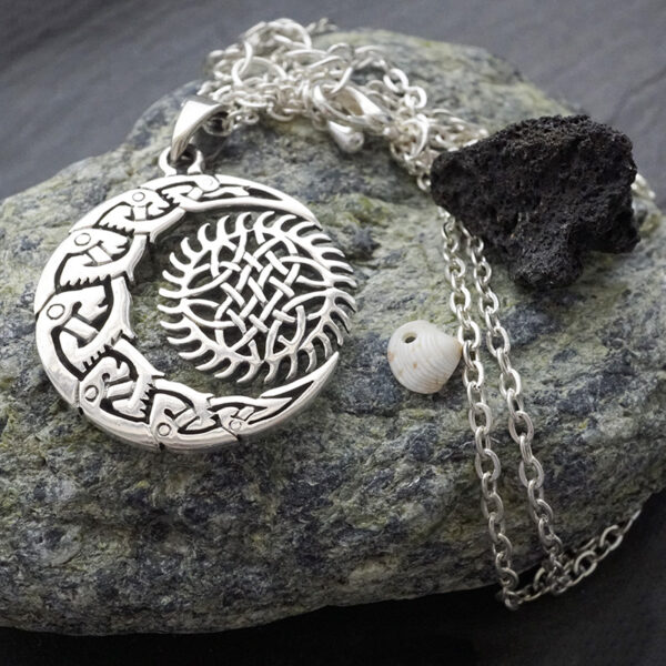 Halbmond Anhänger mit Kette 925er Sterling Silber – Bild 3