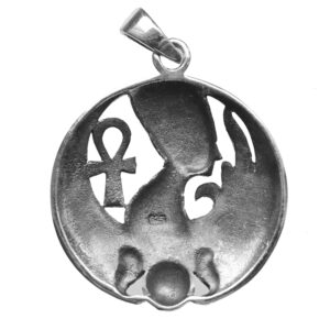Ankh Nofretete ägyptischer Anhänger mit Kette 925er Sterling Silber