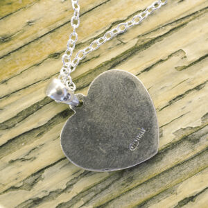 Zwei Engel Herz Anhänger mit Kette aus 925er Sterling Silber