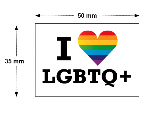 Sticker i love lgbtq+