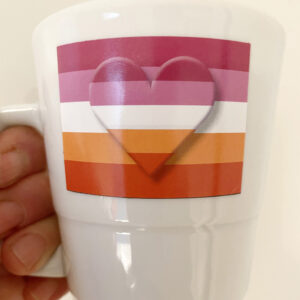 Lesbian Heart Sticker 10 Stück