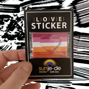 Lesbian Heart Sticker 10 Stück