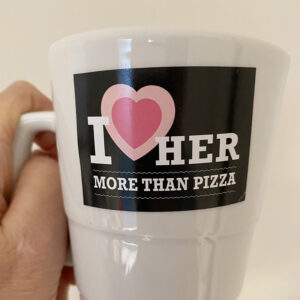 Love more than Pizza Sticker 10 Stück