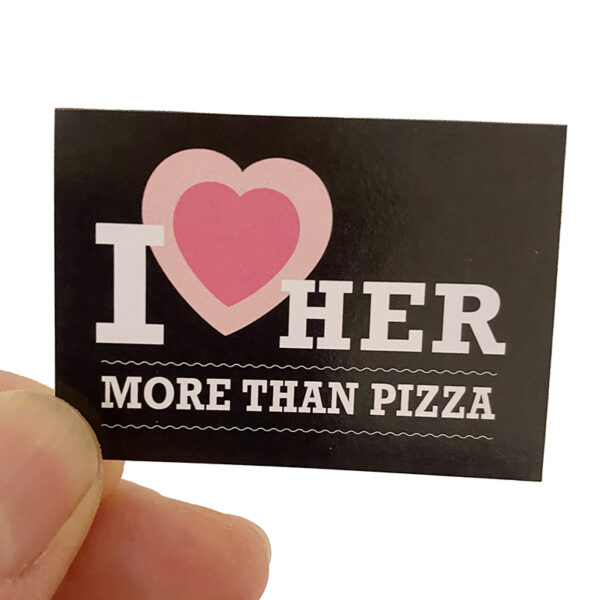 Love more than Pizza Sticker 10 Stück – Bild 3