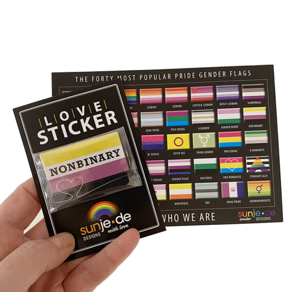 NONBINARY Gender Sticker 10 Stück – Bild 3