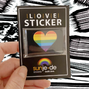 10 Stück  „LGBTQ Rainbow Heart“ Sticker