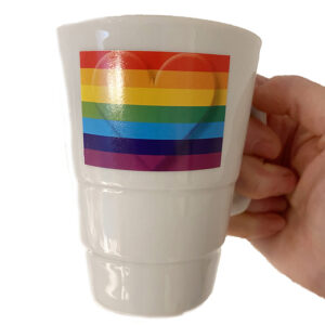 10 Stück  „Rainbow Pride Heart“ Sticker