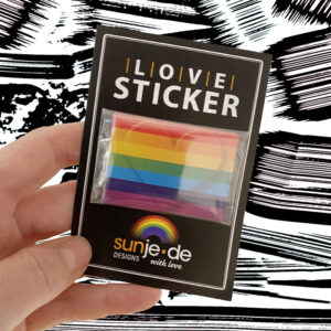 10 Stück  „Rainbow Pride Heart“ Sticker