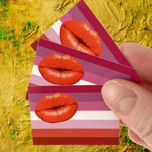 10 Stück  „Lipstick-Lesbian“ Sticker