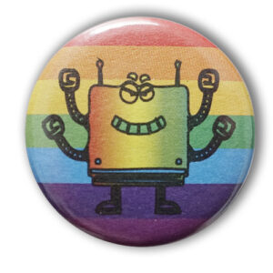 Außerirdisch Homo – Button Anstecker Badge – LGBT+Pride