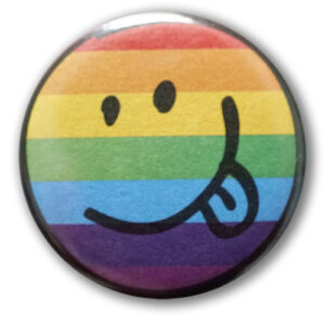 Zungen SMILEY Emoji – Button Anstecker Badge (25mm)