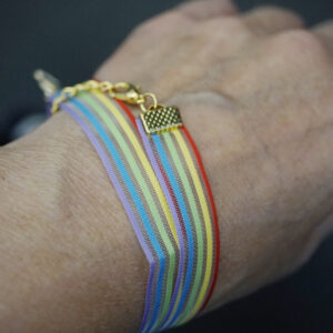 CSD Doppel-Armband mit Rainbow Streifen LGBTQ