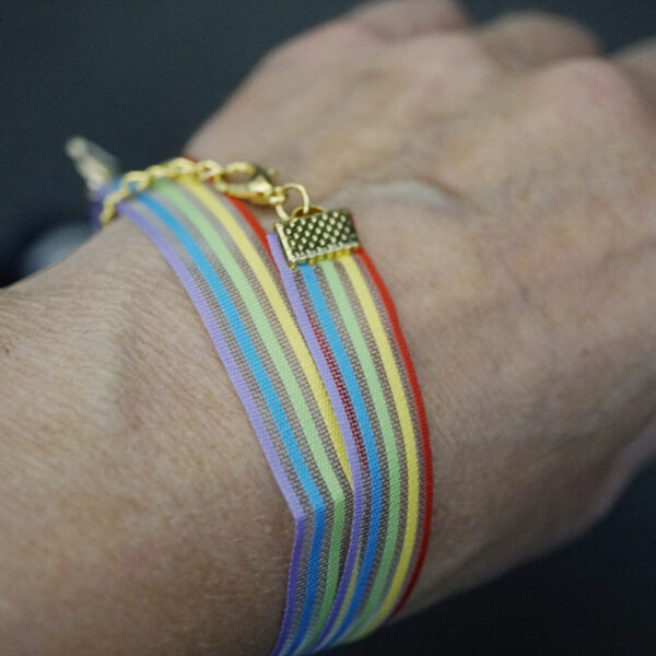 CSD Doppel-Armband mit Rainbow Streifen LGBTQ – Bild 2
