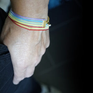 CSD Doppel-Armband mit Rainbow Streifen LGBTQ