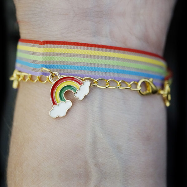 CSD Doppel-Armband mit Rainbow Streifen LGBTQ – Bild 4