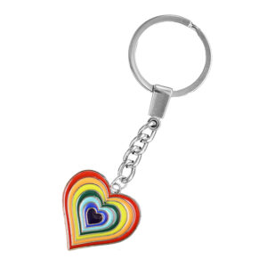 Schlüsselanhänger LGBT+ Pride Herzform Anhänger Emaille “Rainbow Herz”