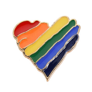 LGBTQ PIN Anstecker emailliert in Herzform