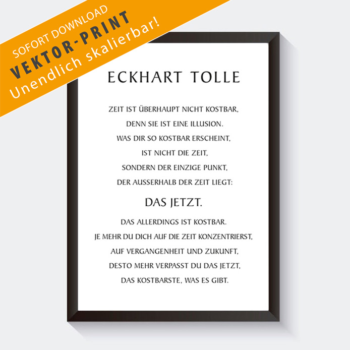 Eckhart Tolle das jetzt Poster