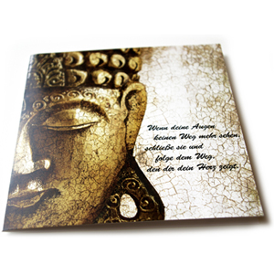 5 x Buddha Klappkarte „Achtsamkeit Meditation“