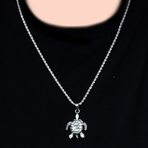 SCHILDKRÖTEN (beweglich) Anhänger – 925er Silber mit Kette – Bild 3