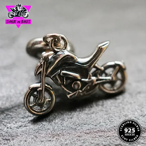 MOTORRAD Charm – 925er Silber BIKER Anhänger