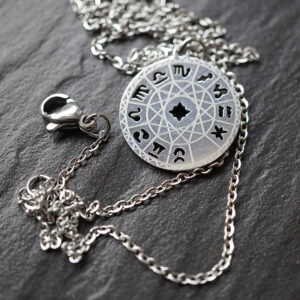 STERNZEICHEN RAD – Astrologie Symbolanhänger Edelstahl mit Kette