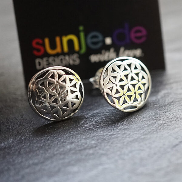 Blume des Lebens Ohrstecker 925er Silber sunje