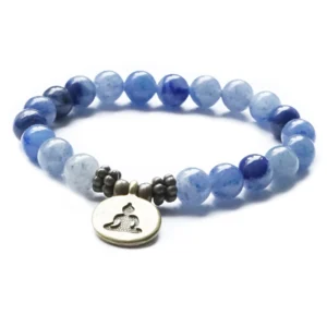 Edelstein Armband Aventurin Blau | Yoga