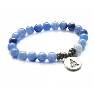 Edelstein Armband Aventurin Blau | Yoga