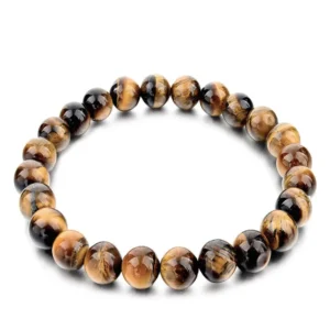 Tigerauge– Edelsteinperlen Armband