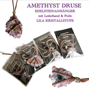 Amethyst Druse Stalaktit Edelstein Anhänger